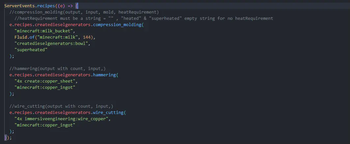 v1.2.0 Syntax of new supported Recipe Types