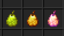 Pears in the inventory.