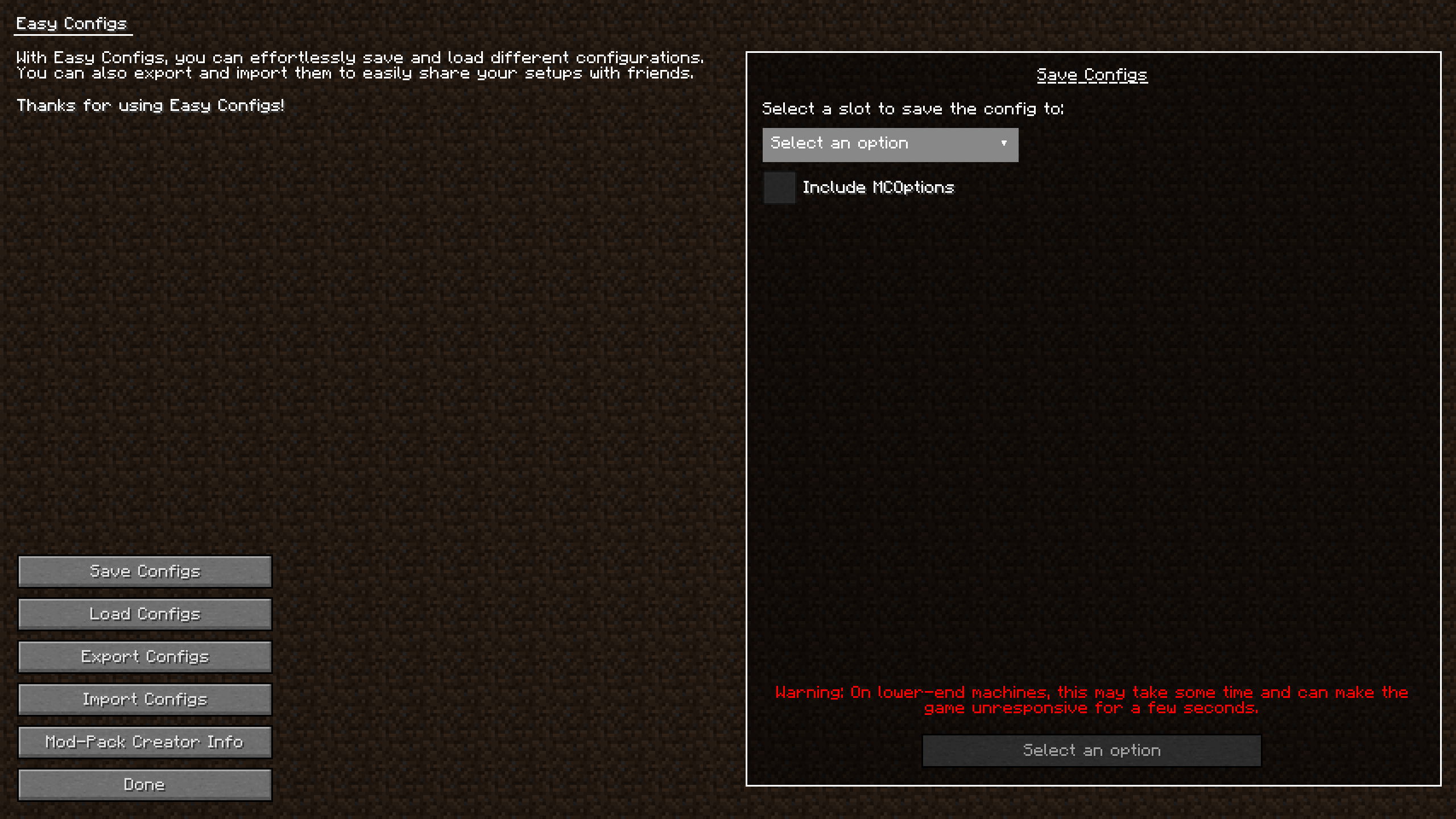 Save Your Configs