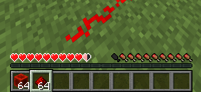 Damage while standing on lit redstone