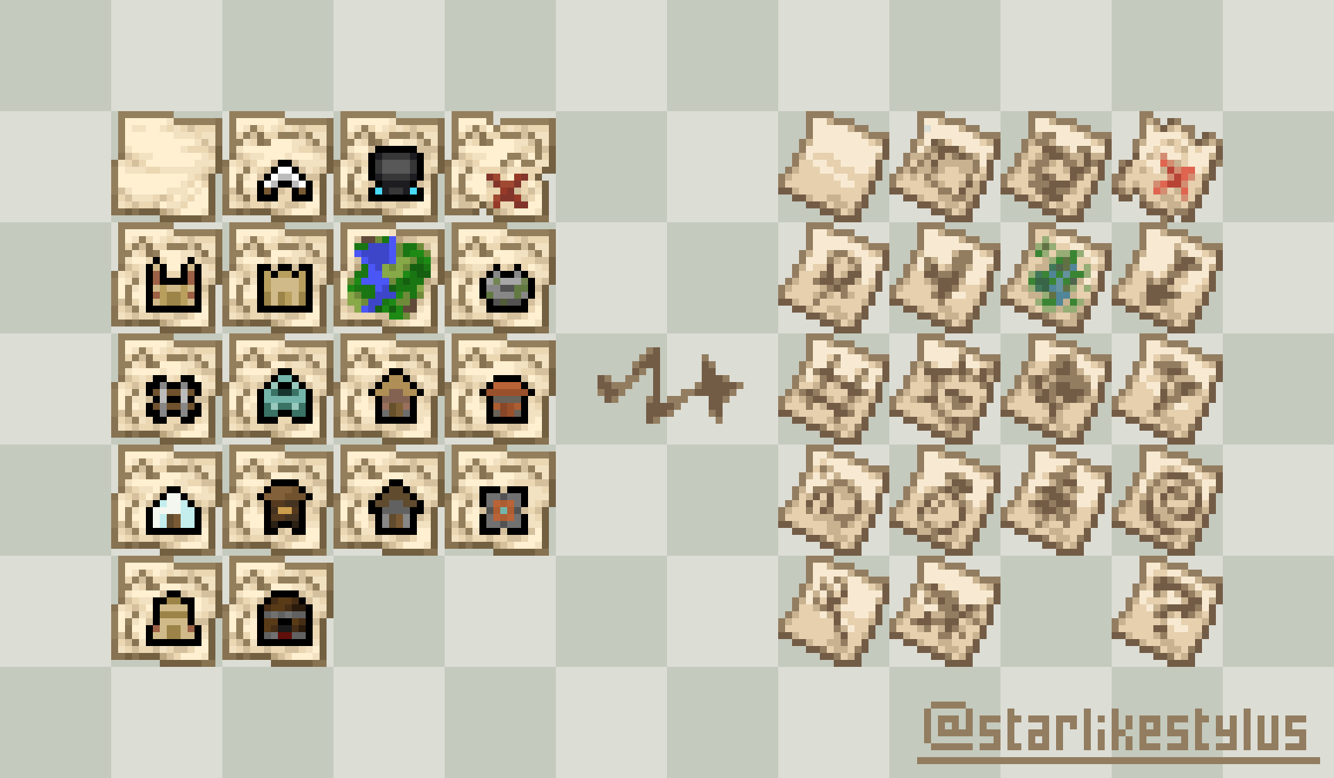 A showcase of the new item textures.