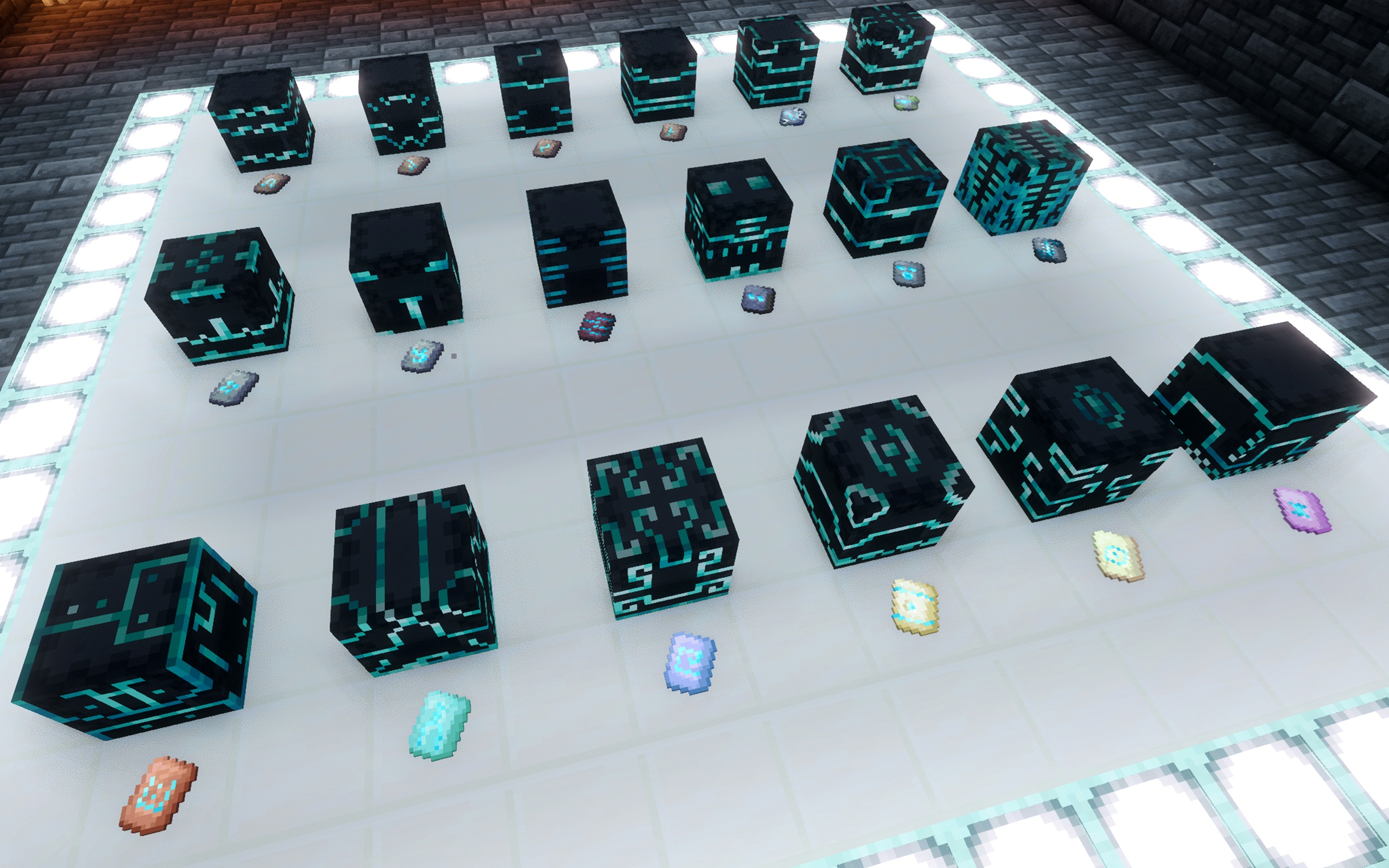 All the different variants on black shulker box