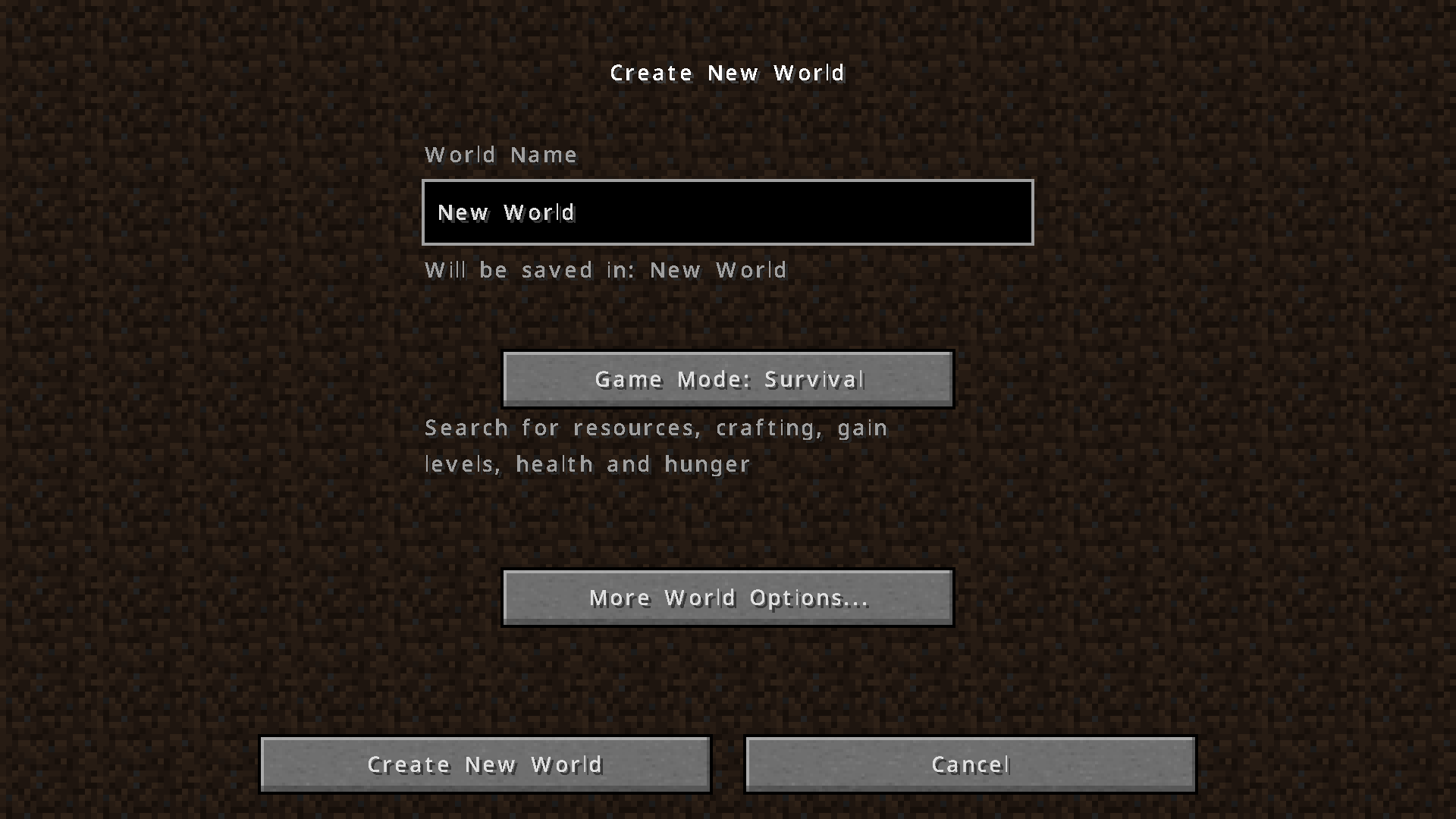Creating New World Screen (1)