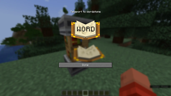 Wordstone Teleporting Screen