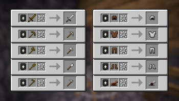 Upgrade Wooden and Leather equipment to Iron