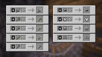 Upgrade Stone and Chainmail equipment to Iron