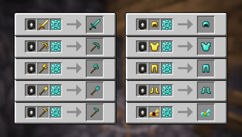 Upgrade Gold equipment to Diamond