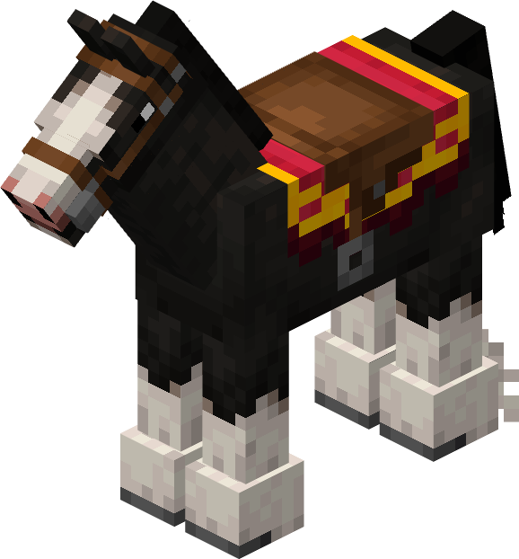 Clydesdale with Red Quilt