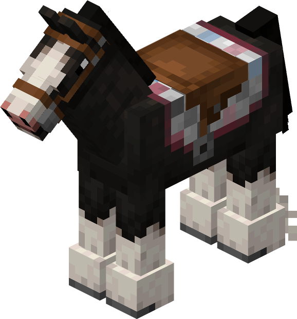 Clydesdale with Light Gray Quilt