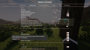 Config Screen (Outdated)