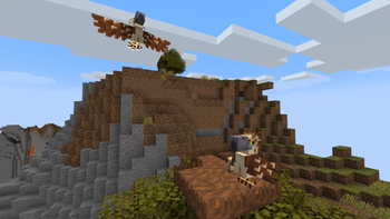 Eagle nest in a windswept savanna 