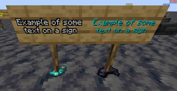 Custom sign dye colours example