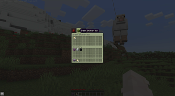 Open shulker box UI, with tabs