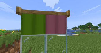Colored curtain drapes