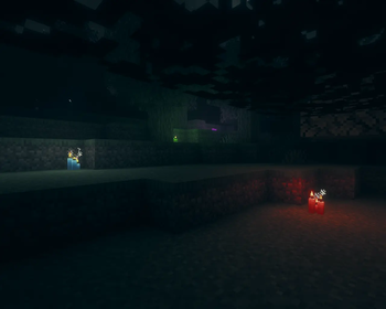 Candles emit color based on candle color and how many