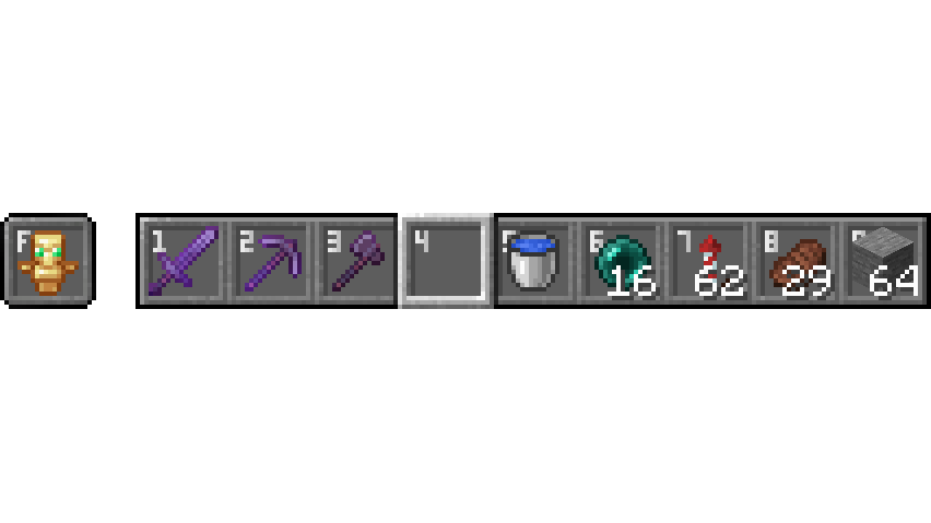 Showcase with items and no background