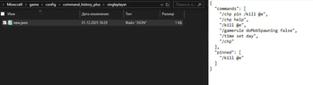 config in json