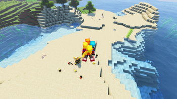 flying with balloon fat pikachu