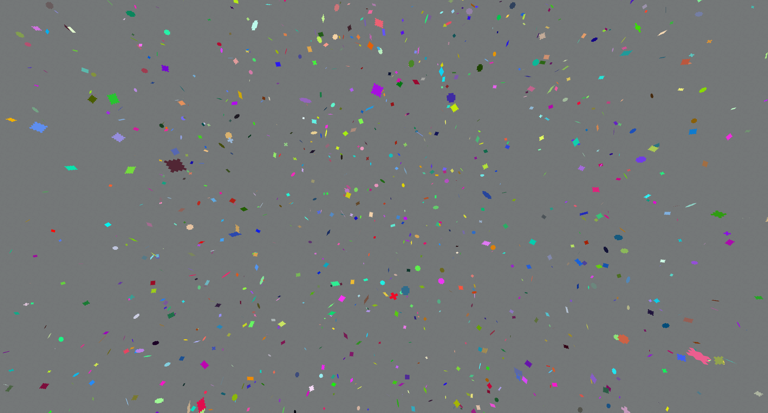 Confetti flying through the air