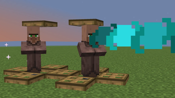 Villagers with spells casted