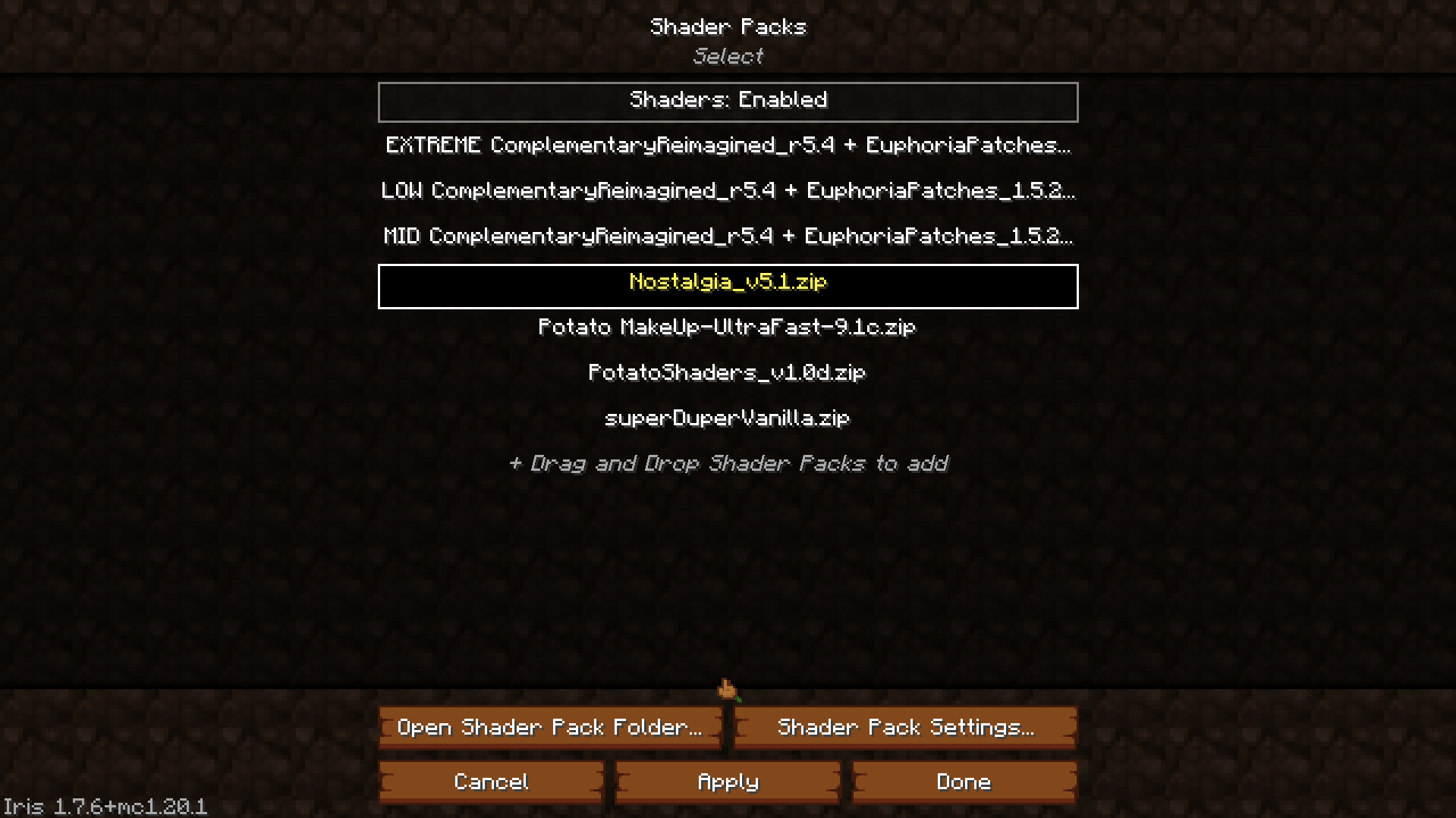 Built-In Shaders