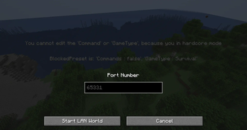 Blocked lan Screen