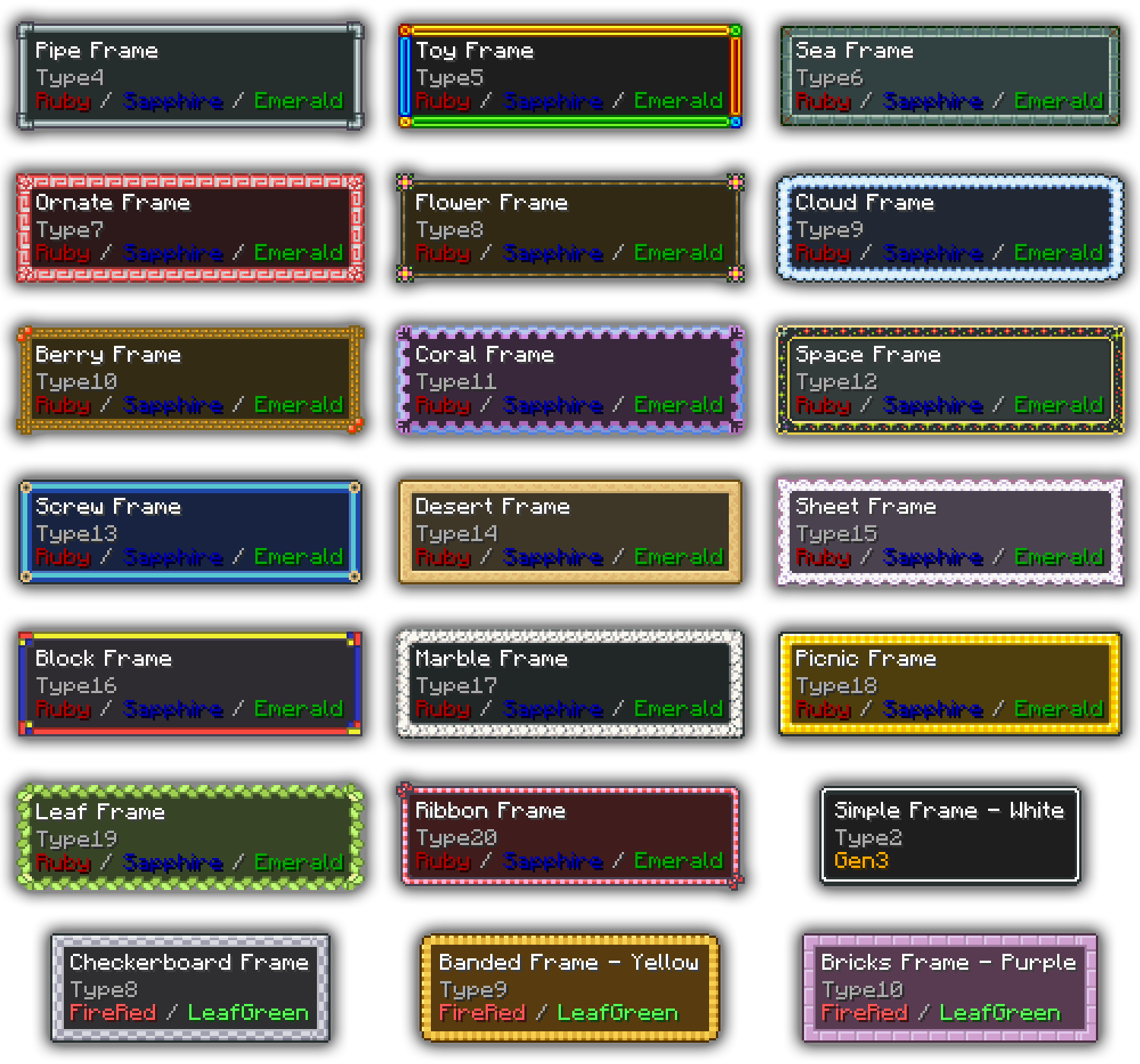Frame Styles