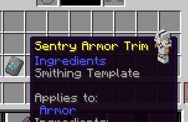 Example of Armor Trim Preview.
