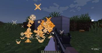 Bullet impact on iron block