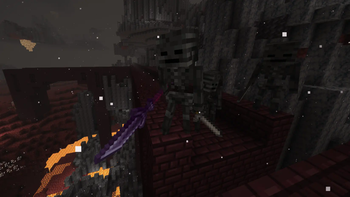 Wither skeleton holding daggerlance