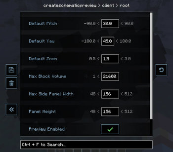 Config Menu