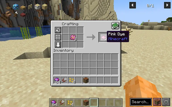 Prickly Flower to Pink Dye Crafting Recipe