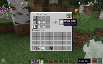 Light Cotton to White Wool Crafting Recipe