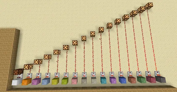 Every color of dye emits a different signal strength through the