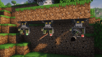 Upside down turrets