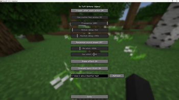 Options menu