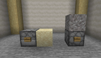 Dispensers pointed into blocks that can turn suspicious