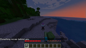 Zombie chasing player