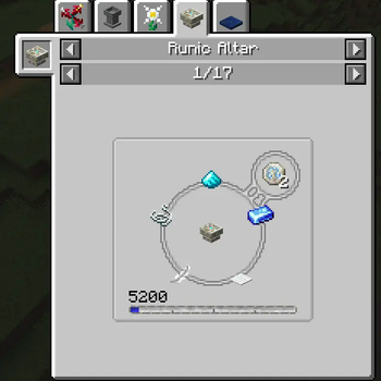 Runic Altar JEI Recipe Tab
