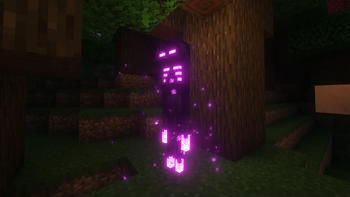 enderman in a dark forest