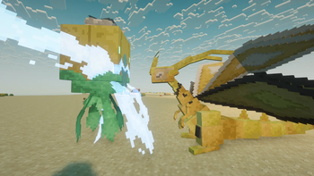 Shiny Mega Drifblim and Shiny Mega Flygon