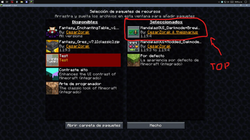 Place the complementary texture pack on top of the Vanilla, as s