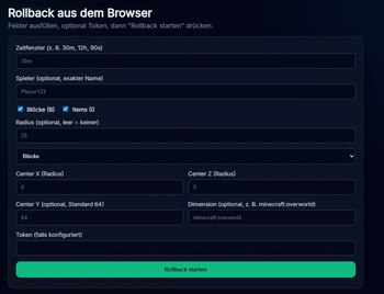 Webinterface in German Locale
