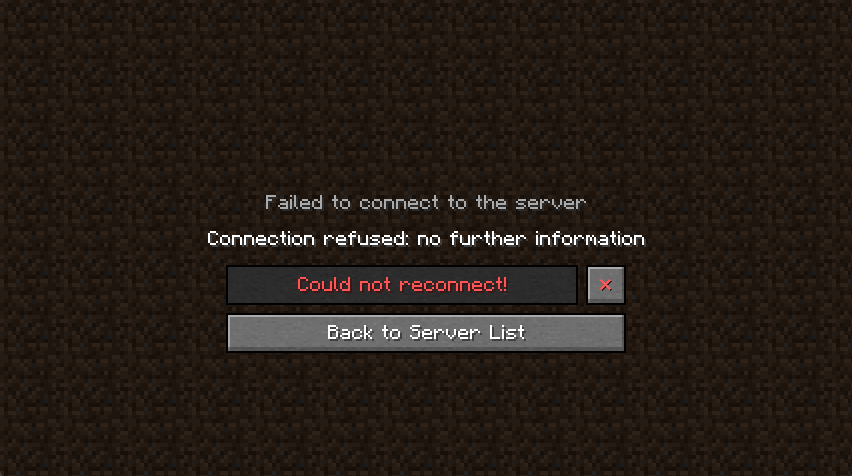 Could not reconnect