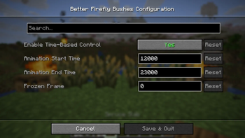 Modmenu Configuration screen