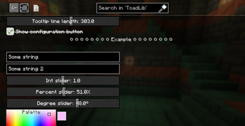 Some config screen
