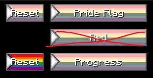 Buttons set to Progress Pride Flag