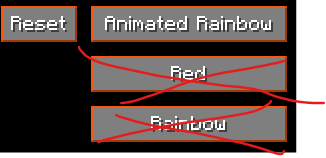 Buttons set to Animated Rainbow