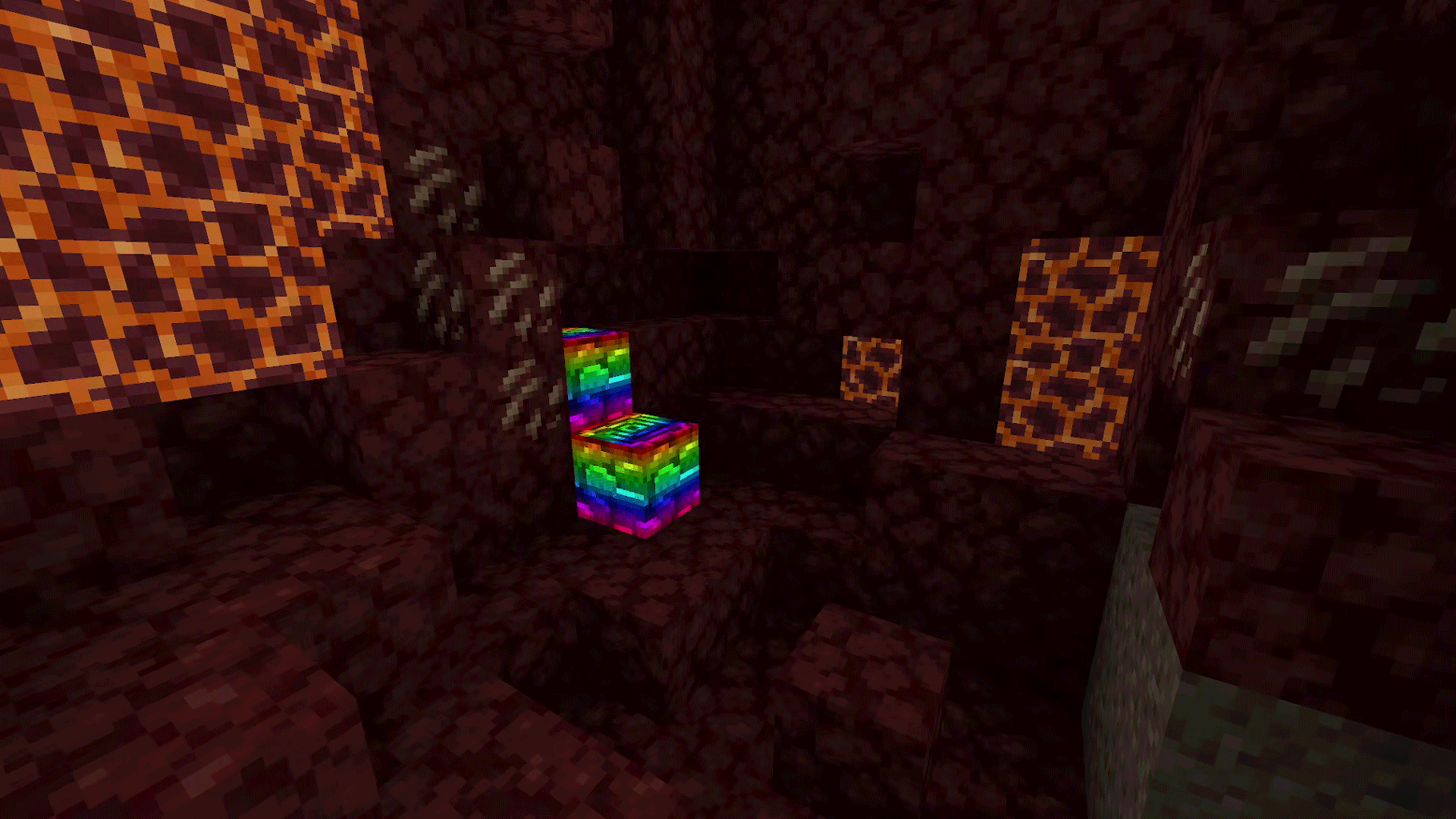 Ancient Debris Emissive Rainbow Animation