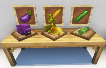 Eggplant, Corn, Cucumber